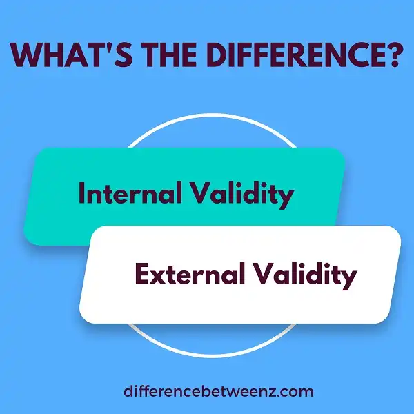Difference Between Internal and External Validity | Internal vs. External Validity