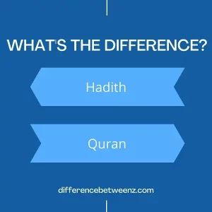 Difference Between Hadith and Quran | Hadith vs. Quran