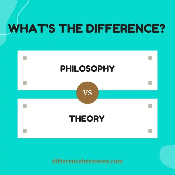 Difference Between Philosophy and Theory