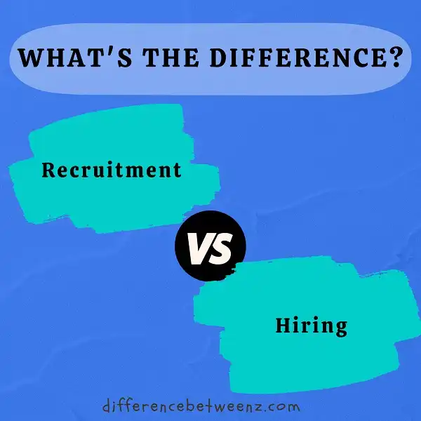 Difference Between Recruitment and Hiring