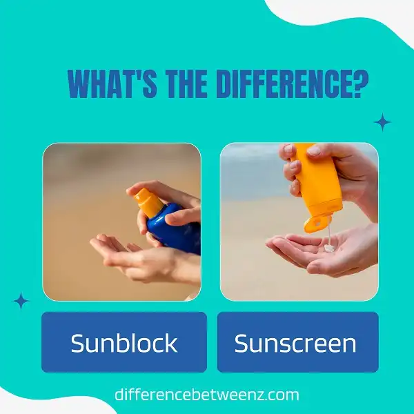Difference Between Sunblock and Sunscreen
