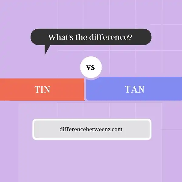 Difference Between TIN and TAN | TIN vs TAN