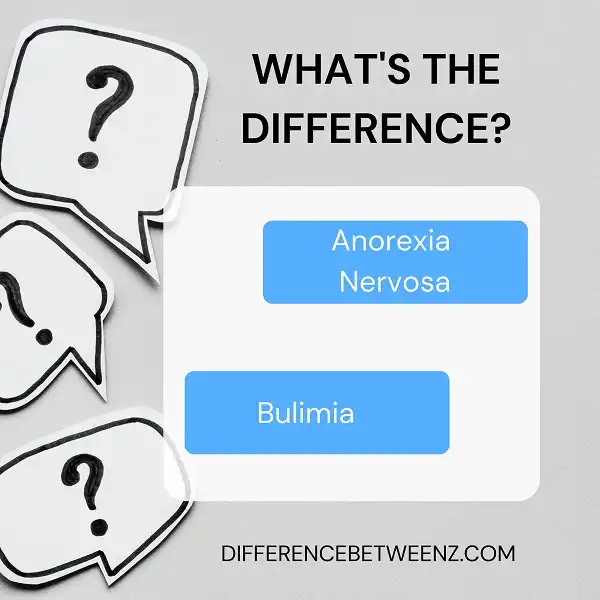 Difference between Anorexia Nervosa and Bulimia | Anorexia Nervosa vs Bulimia