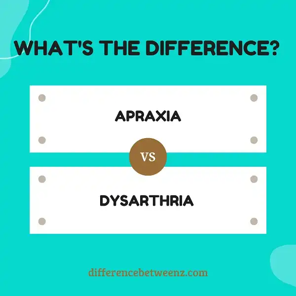 Difference between Apraxia and Dysarthria | Apraxia vs Dysarthria