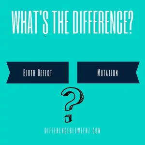 Difference between Birth Defect and Mutation
