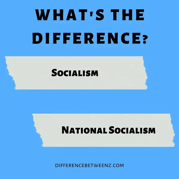 Difference between Socialism and National Socialism