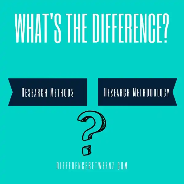 Differences between Research Methods and Research Methodology