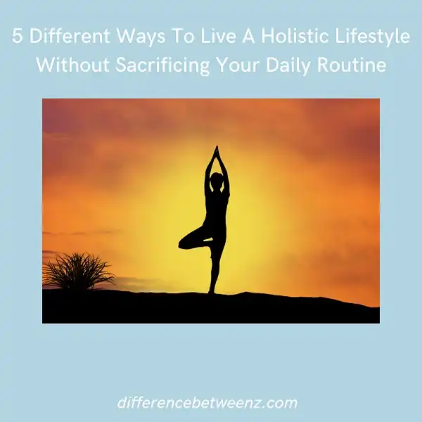 5 Different Ways To Live A Holistic Lifestyle Without Sacrificing Your Daily Routine