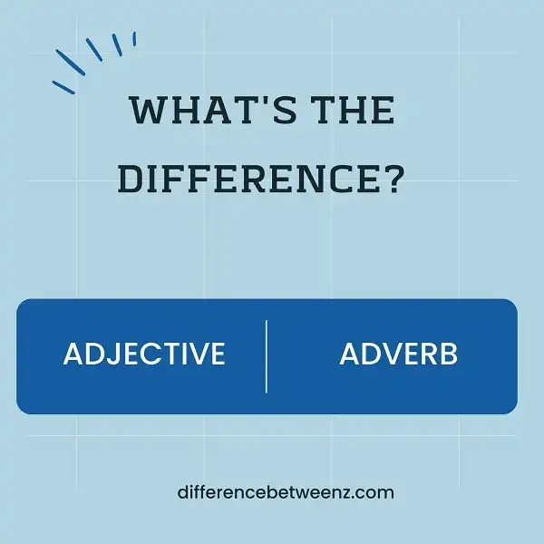 Difference between Adjective and Adverb