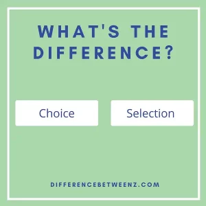 Difference between Choice and Selection | Choice vs. Selection