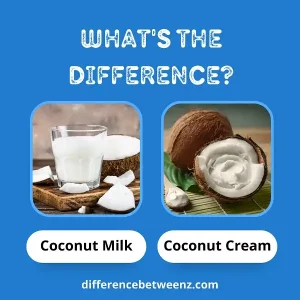 Difference between Coconut milk and Coconut Cream | Coconut milk vs. Coconut Cream
