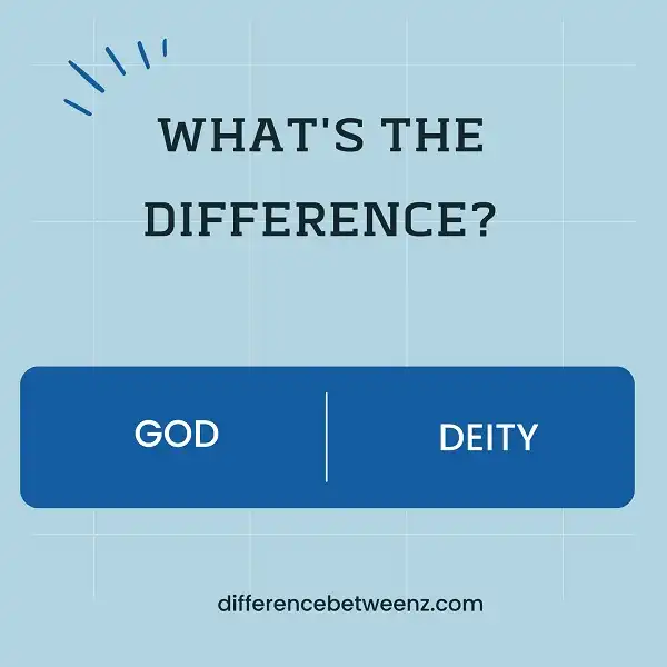 Difference between God and Deity
