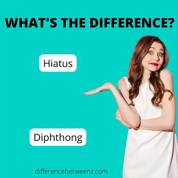 Difference between Hiatus and Diphthong | Hiatus vs. Diphthong