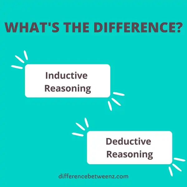 Difference between Inductive and Deductive Reasoning
