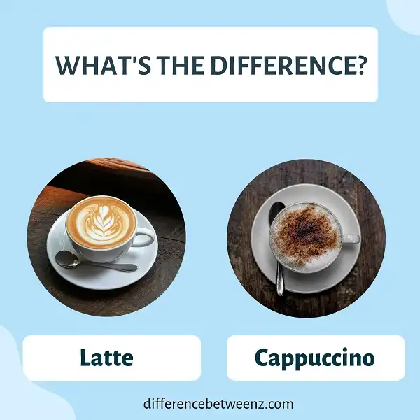 Difference between Latte and Cappuccino | Latte vs. Cappuccino