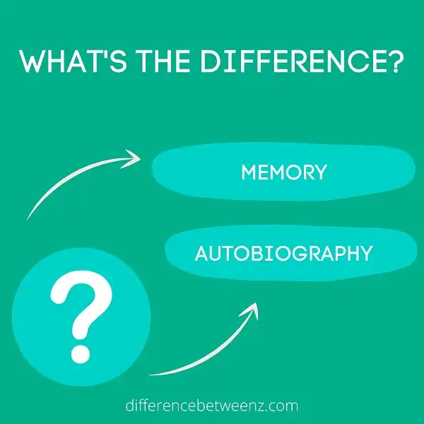 Difference between Memory and Autobiography | Memory vs. Autobiography