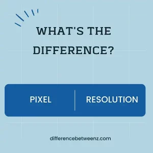 Difference between Pixel and Resolution | Pixel vs. Resolution