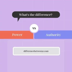 Difference between Power and Authority