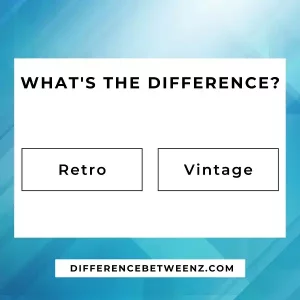 Difference between Retro and Vintage | Retro vs Vintage