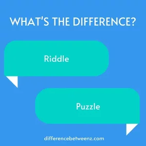 Difference between Riddle and Puzzle | Riddle vs. Puzzle