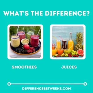 Difference between Smoothies and Juices