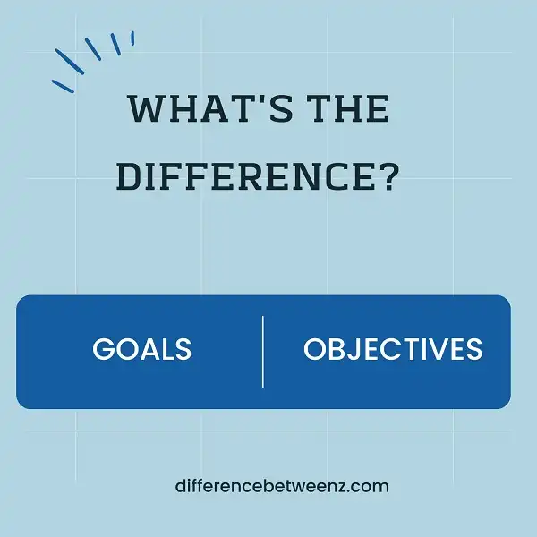 What is Difference between Goals and Objectives