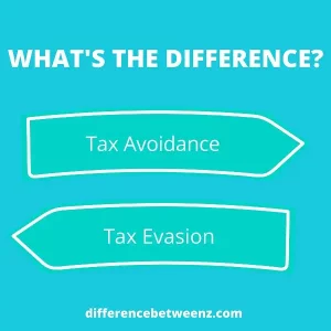 Difference between Avoidance and Tax Evasion