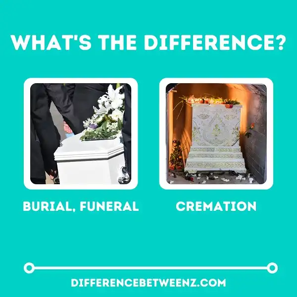 Difference between Burial, Funeral and Cremation