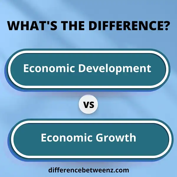 Difference between Economic Development and Economic Growth