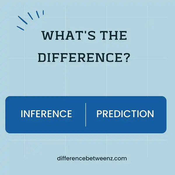 Difference between Inference and Prediction
