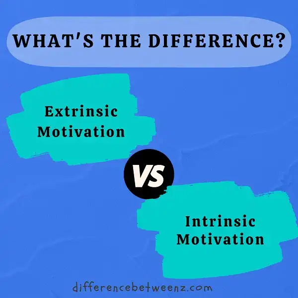 Difference between Intrinsic and Extrinsic Motivation