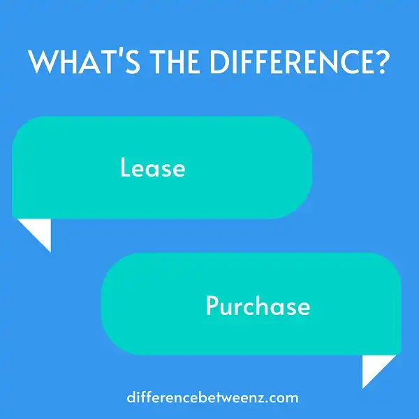 Difference between Lease and Purchase