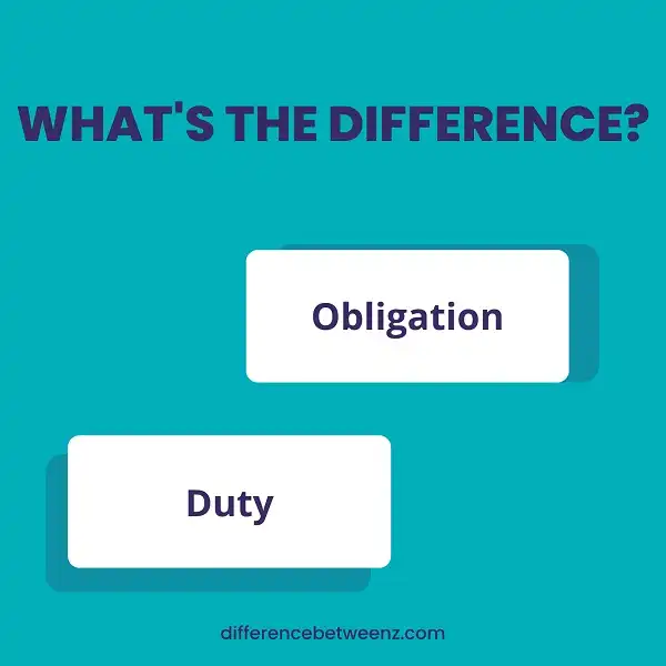 Difference between Obligation and Duty