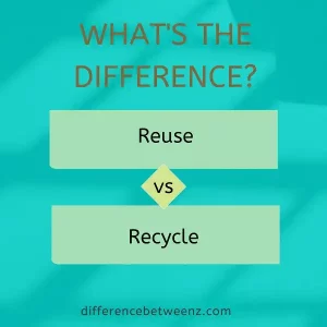 Difference between Reuse and Recycle | Reuse and Recycle