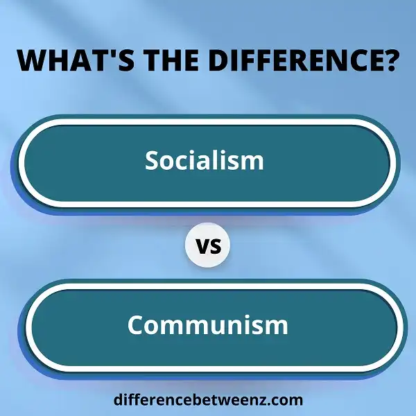Difference between Socialism and Communism