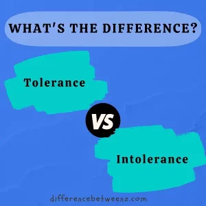 Difference between Tolerance and Intolerance