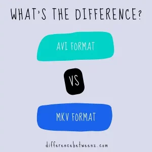 Difference between AVI and MKV Format
