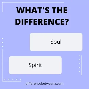 Difference between Soul and Spirit