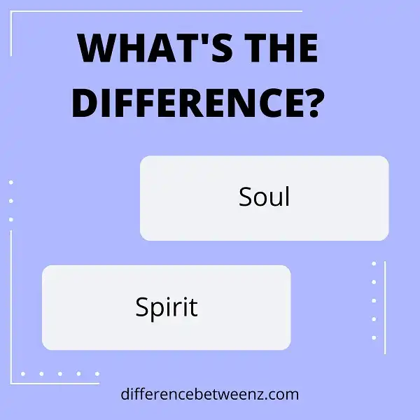 Difference between Soul and Spirit