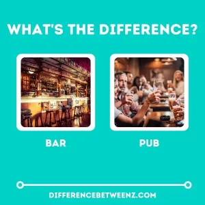 Difference between Bar and Pub