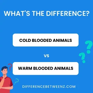 Difference between Cold and Warm Blooded Animals