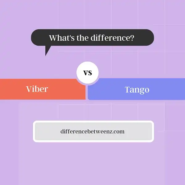 Difference between Viber and Tango