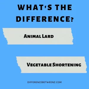 Difference between Animal Lard and Vegetable Shortening