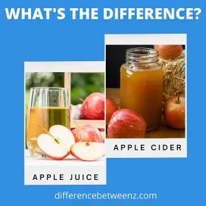 Difference between Apple Juice and Apple Cider