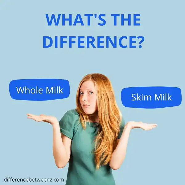 Difference between Whole and Skim Milk