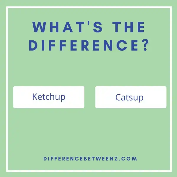 Difference between Ketchup and Catsup