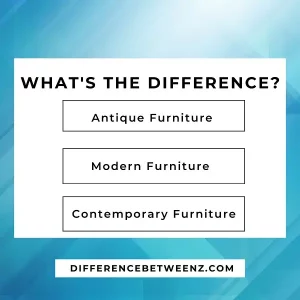 Difference Between Antique, Modern and Contemporary Furniture