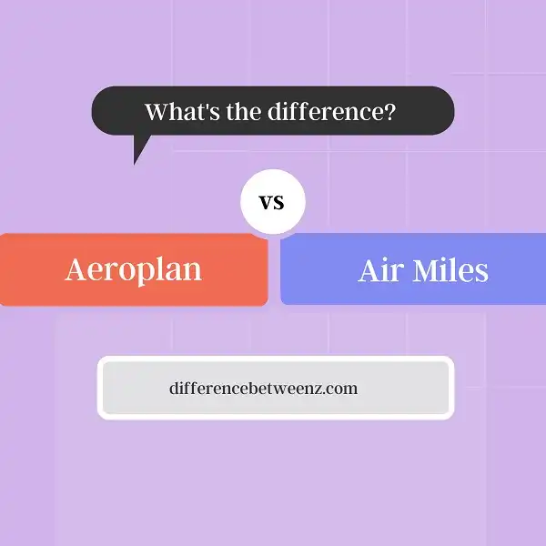 Difference between Aeroplan and Air Miles