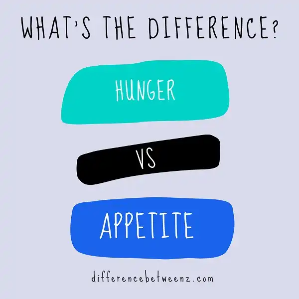 Difference between Appetite and Hunger