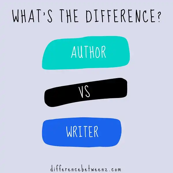 Difference between Author and Writer
